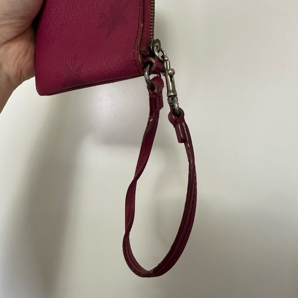 Coach F64239 Star Canyon Leather Pink/Purple Wristlet - Picture 3 of 5
